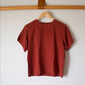 Orange/Red Silk Top
